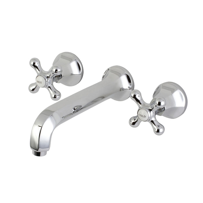 Kingston Tulare KS4021AX - Metropolitan Two-Handle 3-Hole Wall Mount Tub Faucet, Polished Chrome