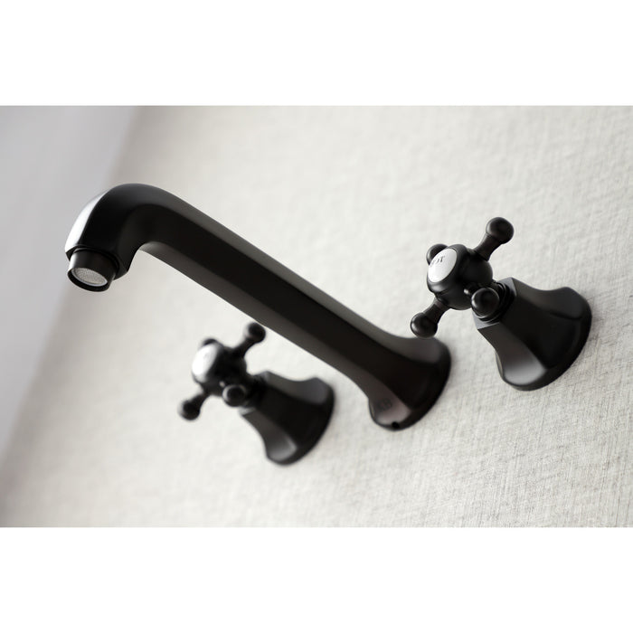 Kingston Tulare KS4025BX - Metropolitan Two-Handle 3-Hole Wall Mount Tub Faucet, Oil Rubbed Bronze