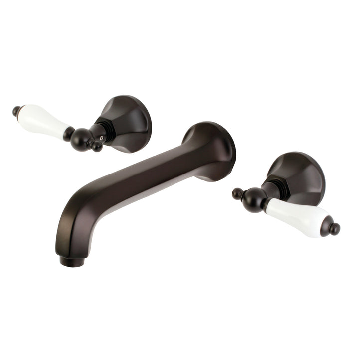 Kingston Tulare KS4025PL - Metropolitan Two-Handle 3-Hole Wall Mount Tub Faucet, Oil Rubbed Bronze