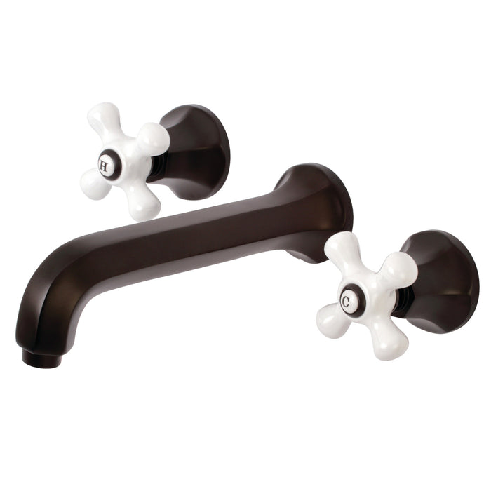Kingston Tulare KS4025PX - Metropolitan Two-Handle 3-Hole Wall Mount Tub Faucet, Oil Rubbed Bronze
