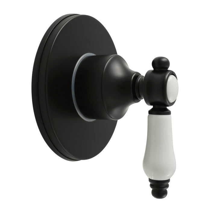 Kingston Heirloom KS4030BPL - Bel-Air Single-Handle Six-Way Diverter Valve with Round Trim Kit, Matte Black