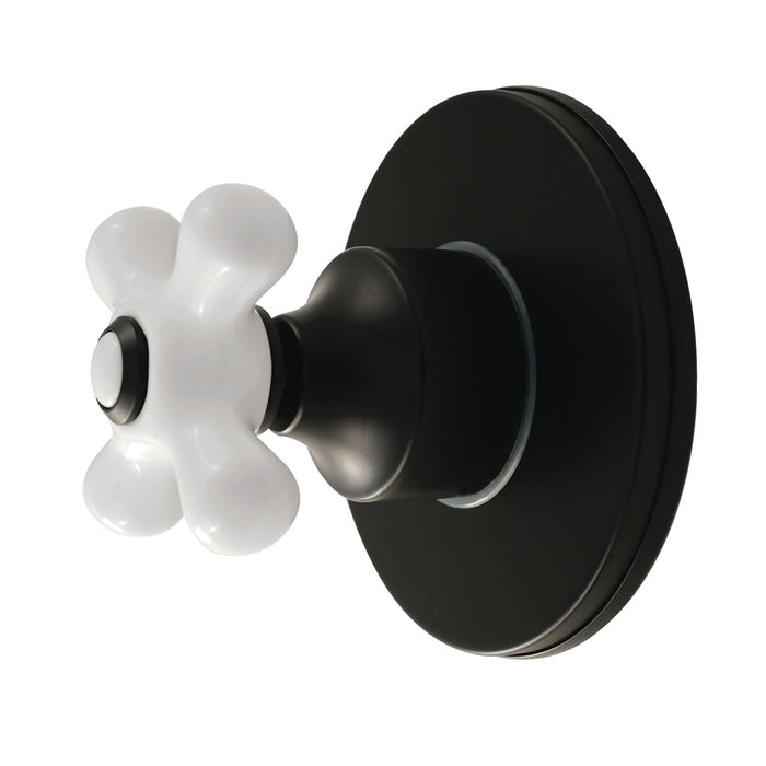 Kingston Heirloom KS4030PX - Restoration Single-Handle Six-Way Diverter Valve with Round Trim Kit, Matte Black