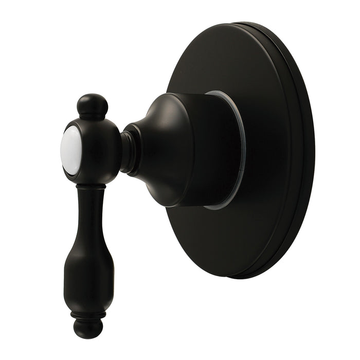 Kingston Heirloom KS4030TAL - Tudor Single-Handle Six-Way Diverter Valve with Round Trim Kit, Matte Black