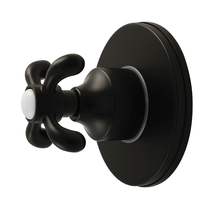 Kingston Heirloom KS4030TX - French Country Single-Handle Six-Way Diverter Valve with Round Trim Kit, Matte Black