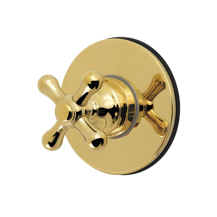 Kingston Heirloom KS4032AX - Restoration Single-Handle Six-Way Diverter Valve with Round Trim Kit, Polished Brass