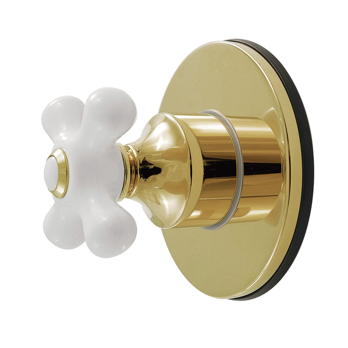Kingston Heirloom KS4032PX - Restoration Single-Handle Six-Way Diverter Valve with Round Trim Kit, Polished Brass