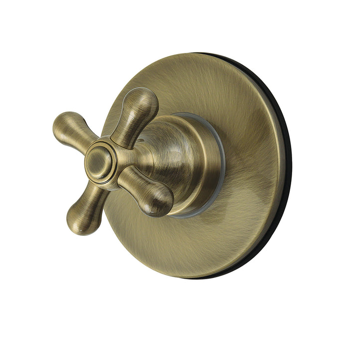 Kingston Heirloom KS4033AX - Restoration Single-Handle Six-Way Diverter Valve with Round Trim Kit, Antique Brass