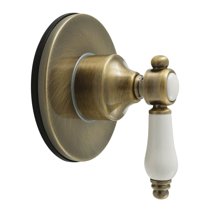 Kingston Heirloom KS4033BPL - Bel-Air Single-Handle Six-Way Diverter Valve with Round Trim Kit, Antique Brass