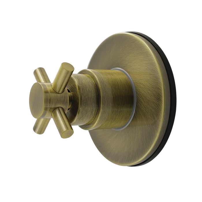 Kingston Sona KS4033DX - Concord Single-Handle Six-Way Diverter Valve with Round Trim Kit, Antique Brass