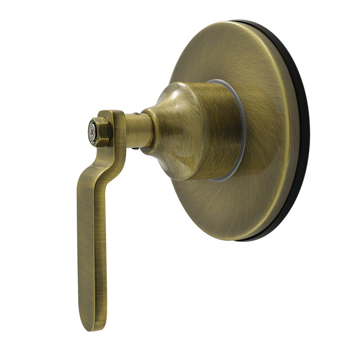 Kingston Sona KS4033KL - Whitaker Single-Handle Six-Way Diverter Valve with Round Trim Kit, Antique Brass