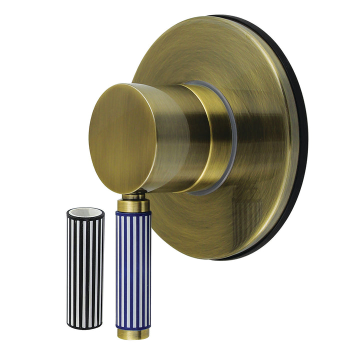 Kingston Sona KS4033KPS - Verona Single-Handle Six-Way Diverter Valve with Round Trim Kit, Antique Brass