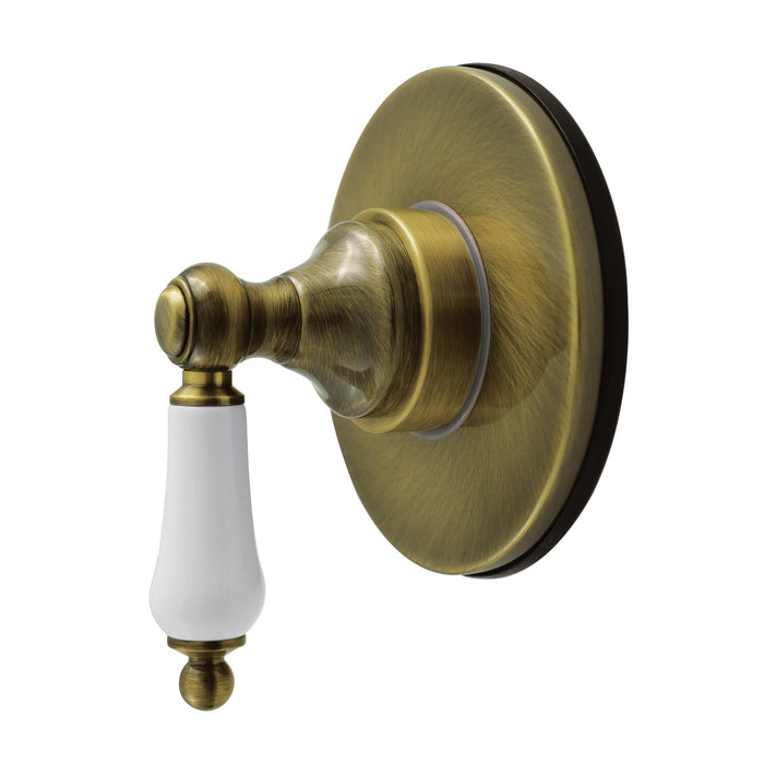 Kingston Heirloom KS4033PL - Restoration Single-Handle Six-Way Diverter Valve with Round Trim Kit, Antique Brass