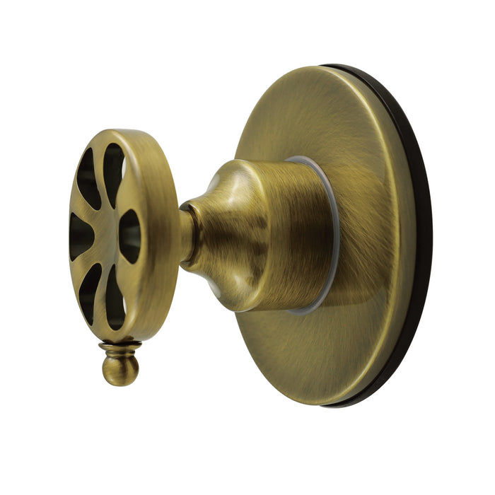 Kingston Sona KS4033RX - Belknap Single-Handle Six-Way Diverter Valve with Round Trim Kit, Antique Brass
