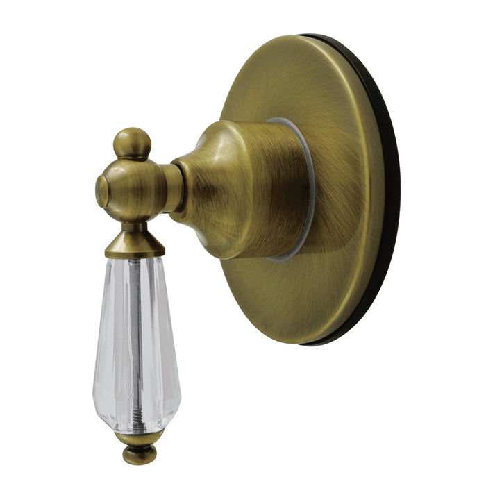 Kingston Heirloom KS4033WLL - Willshire Single-Handle Six-Way Diverter Valve with Round Trim Kit, Antique Brass