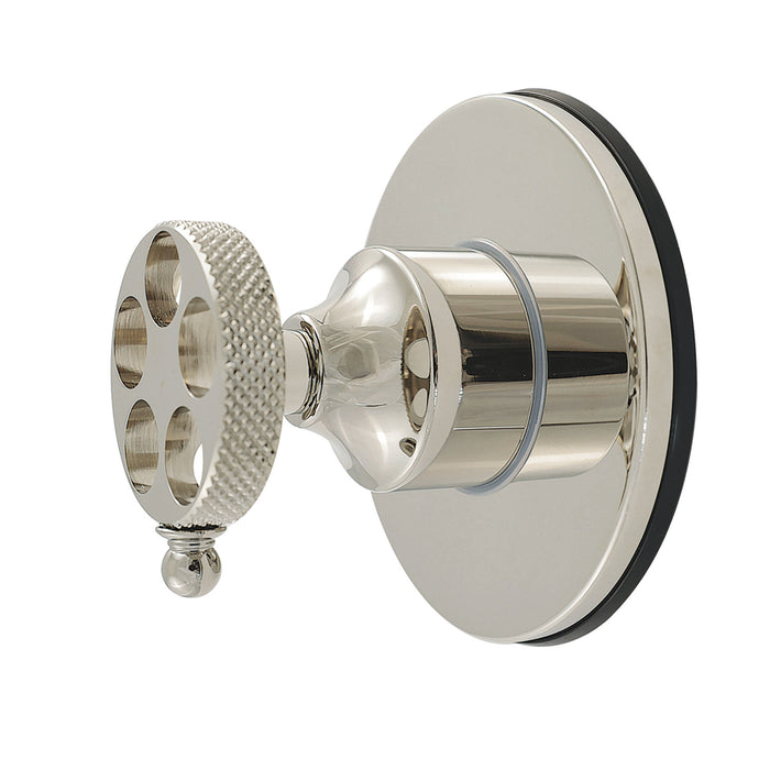 Kingston Sona KS4036RKX - Webb Single-Handle Six-Way Diverter Valve with Knurled Handle and Round Trim Kit, Polished Nickel