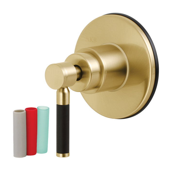 Kingston Sona KS4037DKL - Kaiser Single-Handle Six-Way Diverter Valve with Round Trim Kit, Brushed Brass