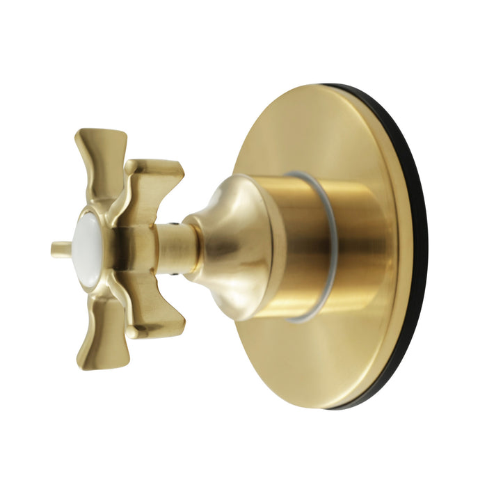 Kingston Tulare KS4037NX - Hamilton Single-Handle Six-Way Diverter Valve with Round Trim Kit, Brushed Brass