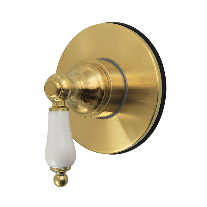 Kingston Heirloom KS4037PL - Restoration Single-Handle Six-Way Diverter Valve with Round Trim Kit, Brushed Brass