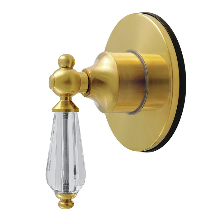 Kingston Heirloom KS4037WLL - Willshire Single-Handle Six-Way Diverter Valve with Round Trim Kit, Brushed Brass