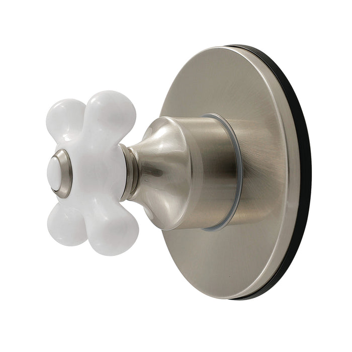 Kingston Heirloom KS4038PX - Restoration Single-Handle Six-Way Diverter Valve with Round Trim Kit, Brushed Nickel