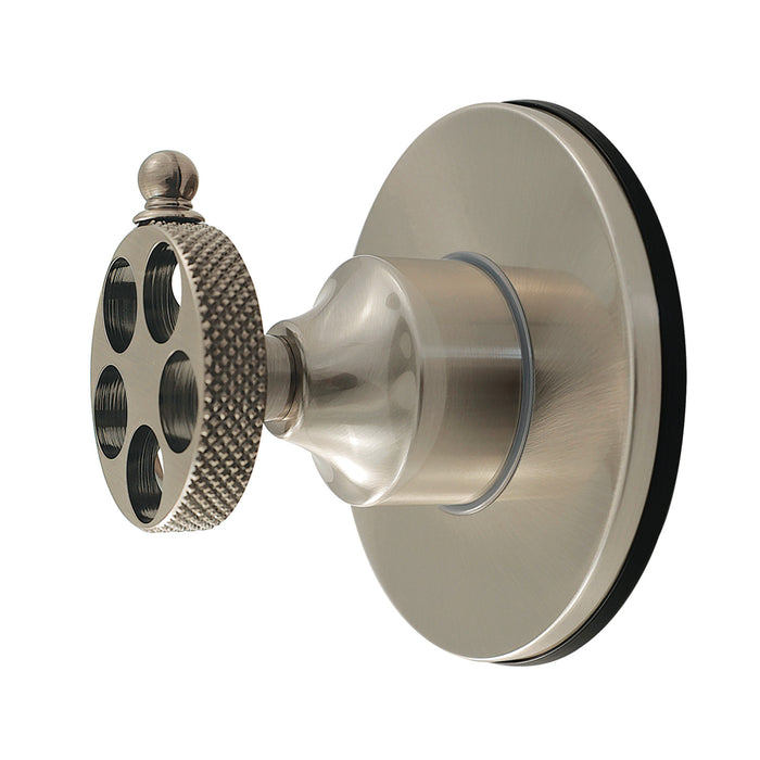Kingston Sona KS4038RKX - Webb Single-Handle Six-Way Diverter Valve with Knurled Handle and Round Trim Kit, Brushed Nickel