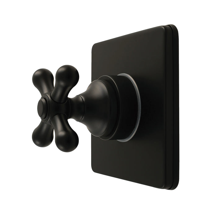 Kingston Heirloom KS4040AX - Restoration Single-Handle Six-Way Diverter Valve with Square Trim Kit, Matte Black