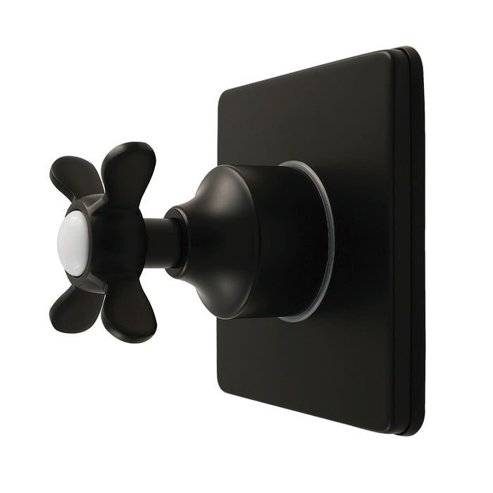 Kingston Tulare KS4040BEX - Essex Single-Handle Six-Way Diverter Valve with Square Trim Kit, Matte Black