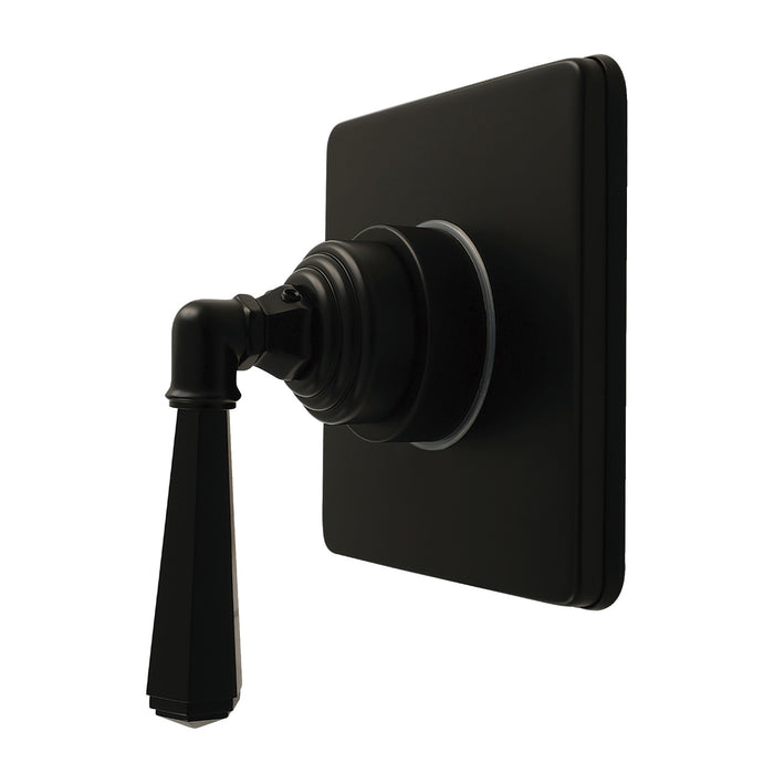 Kingston Tulare KS4040HL - Metropolitan Single-Handle Six-Way Diverter Valve with Square Trim Kit, Matte Black