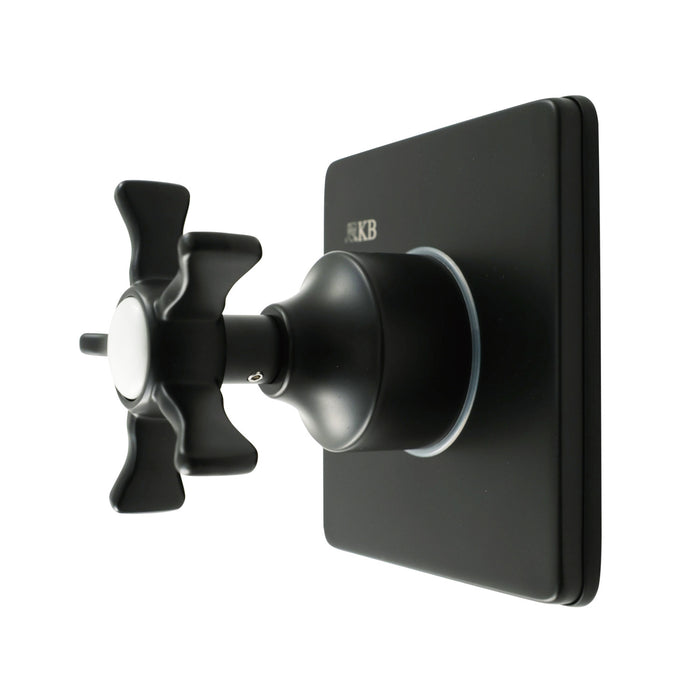 Kingston Tulare KS4040NX - Hamilton Single-Handle Six-Way Diverter Valve with Square Trim Kit, Matte Black