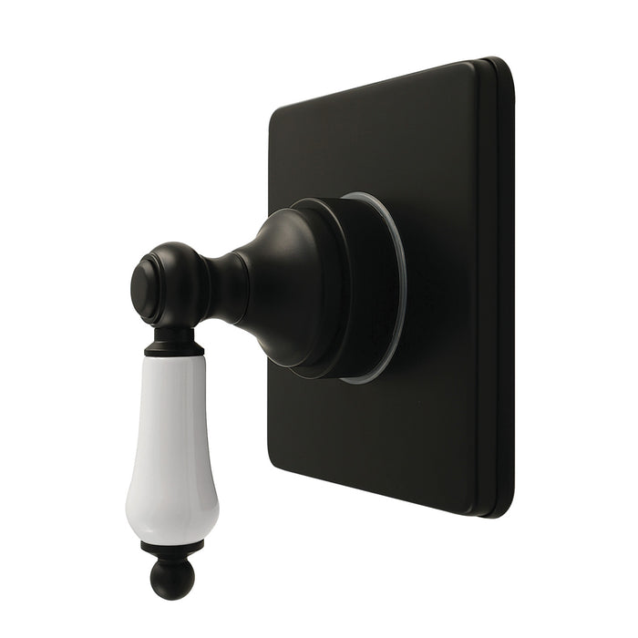 Kingston Heirloom KS4040PL - Restoration Single-Handle Six-Way Diverter Valve with Square Trim Kit, Matte Black