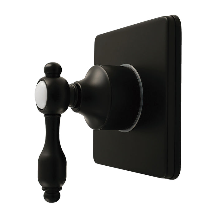 Kingston Heirloom KS4040TAL - Tudor Single-Handle Six-Way Diverter Valve with Square Trim Kit, Matte Black