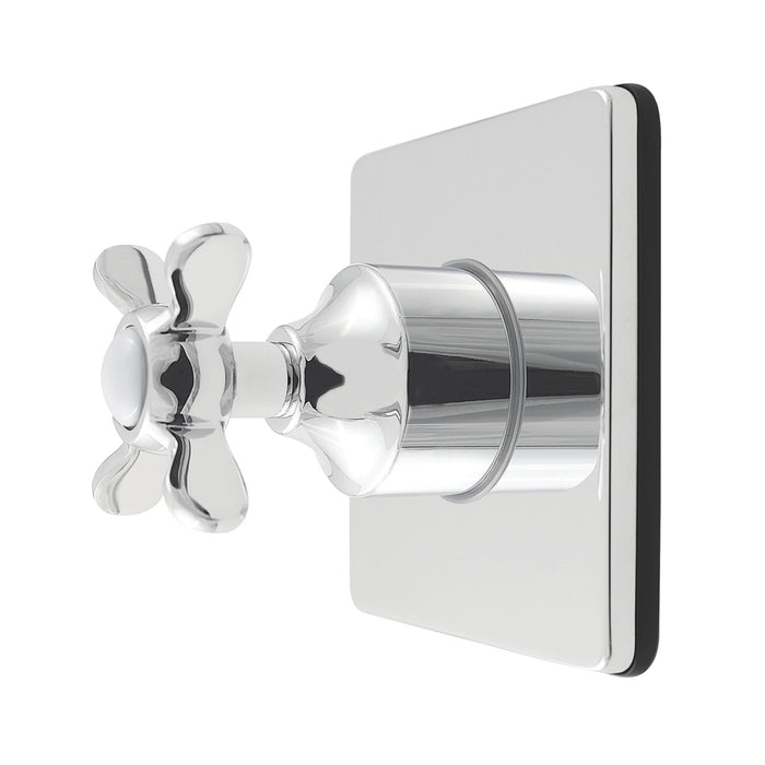 Kingston Tulare KS4041BEX - Essex Single-Handle Six-Way Diverter Valve with Square Trim Kit, Polished Chrome