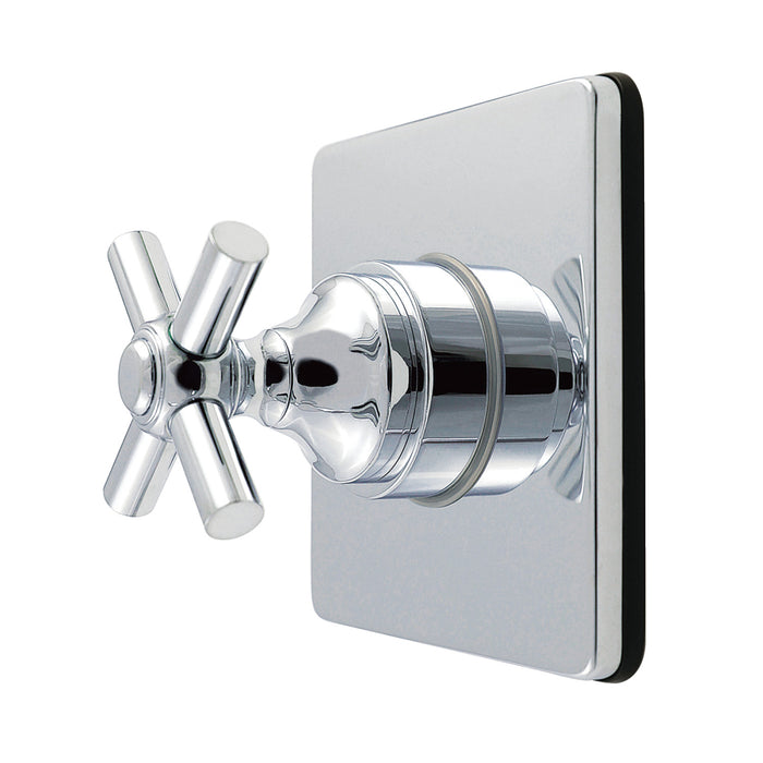 Kingston Tulare KS4041EX - Elinvar Single-Handle Six-Way Diverter Valve with Square Trim Kit, Polished Chrome