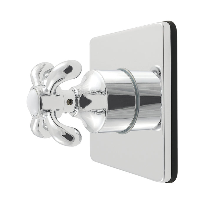 Kingston Heirloom KS4041TX - French Country Single-Handle Six-Way Diverter Valve with Square Trim Kit, Polished Chrome