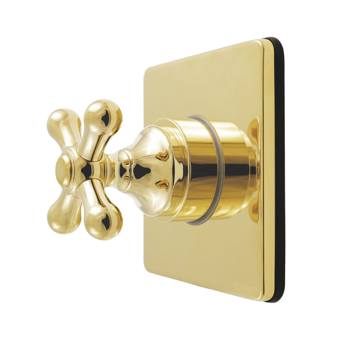 Kingston Heirloom KS4042AX - Restoration Single-Handle Six-Way Diverter Valve with Square Trim Kit, Polished Brass