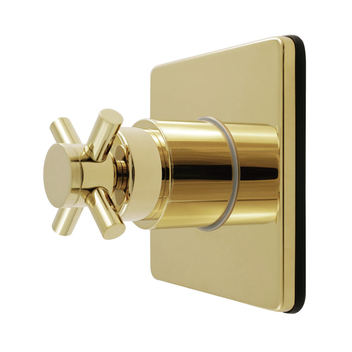 Kingston Sona KS4042DX - Concord Single-Handle Six-Way Diverter Valve with Square Trim Kit, Polished Brass