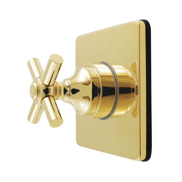 Kingston Tulare KS4042EX - Elinvar Single-Handle Six-Way Diverter Valve with Square Trim Kit, Polished Brass