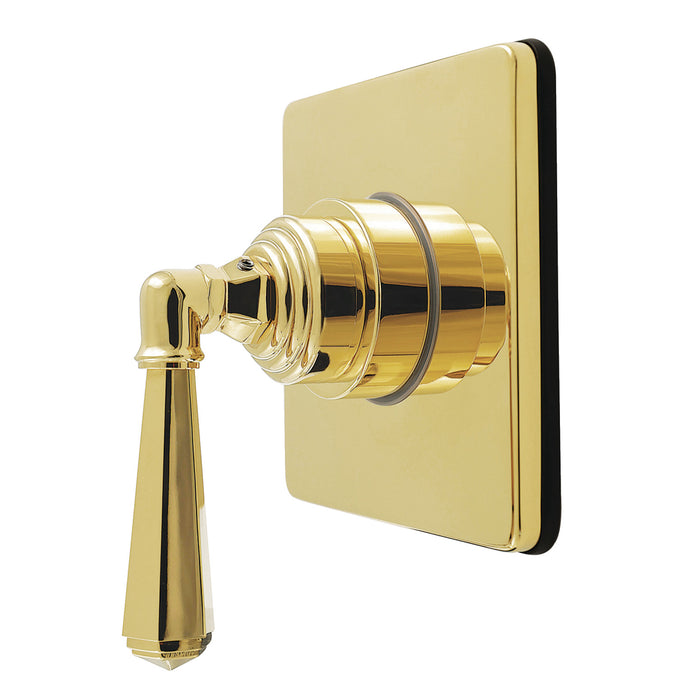 Kingston Tulare KS4042HL - Metropolitan Single-Handle Six-Way Diverter Valve with Square Trim Kit, Polished Brass