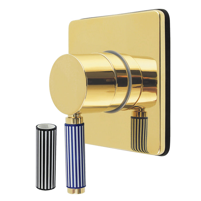 Kingston Sona KS4042KPS - Verona Single-Handle Six-Way Diverter Valve with Square Trim Kit, Polished Brass