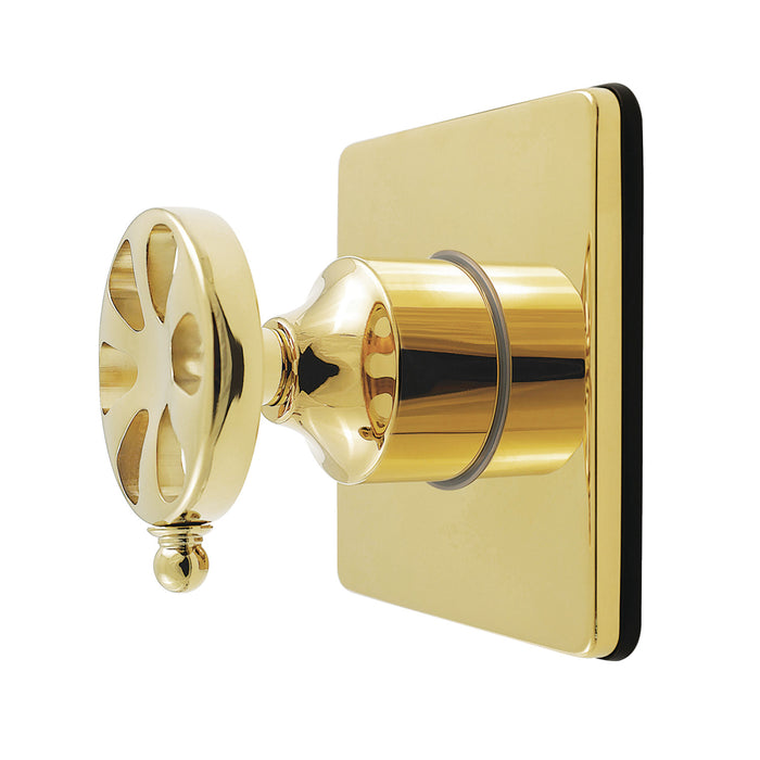 Kingston Sona KS4042RX - Belknap Single-Handle Six-Way Diverter Valve with Square Trim Kit, Polished Brass