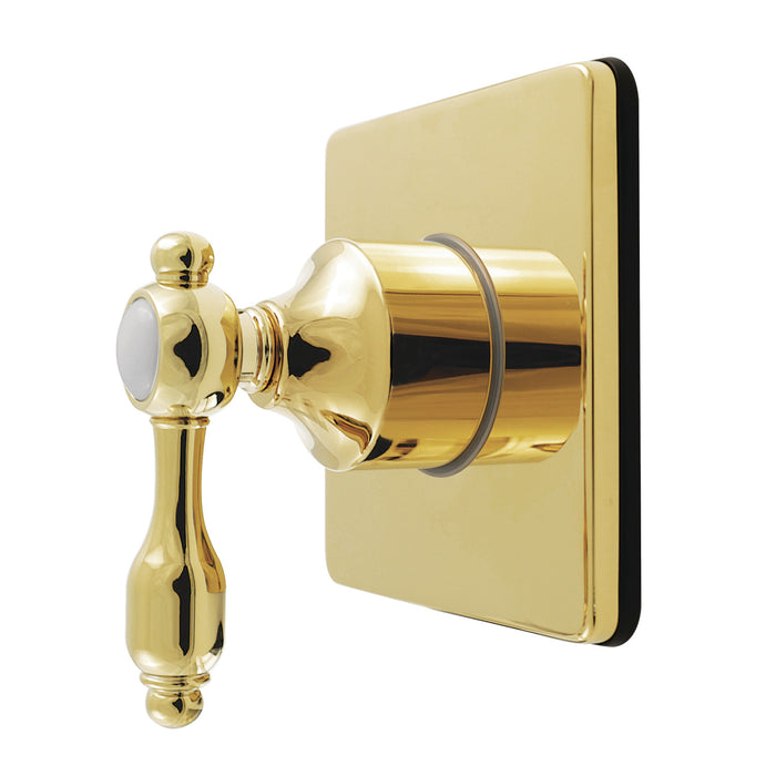 Kingston Heirloom KS4042TAL - Tudor Single-Handle Six-Way Diverter Valve with Square Trim Kit, Polished Brass