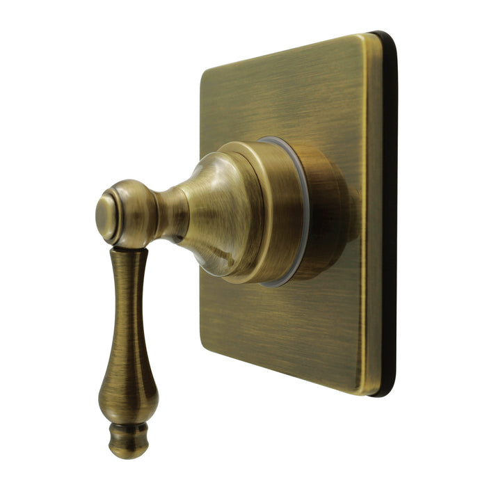 Kingston Heirloom KS4043AL - Restoration Single-Handle Six-Way Diverter Valve with Square Trim Kit, Antique Brass