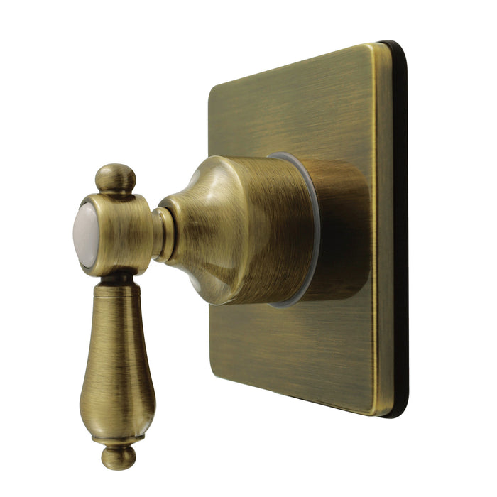 Kingston Heirloom KS4043BAL - Heirloom Single-Handle Six-Way Diverter Valve with Square Trim Kit, Antique Brass