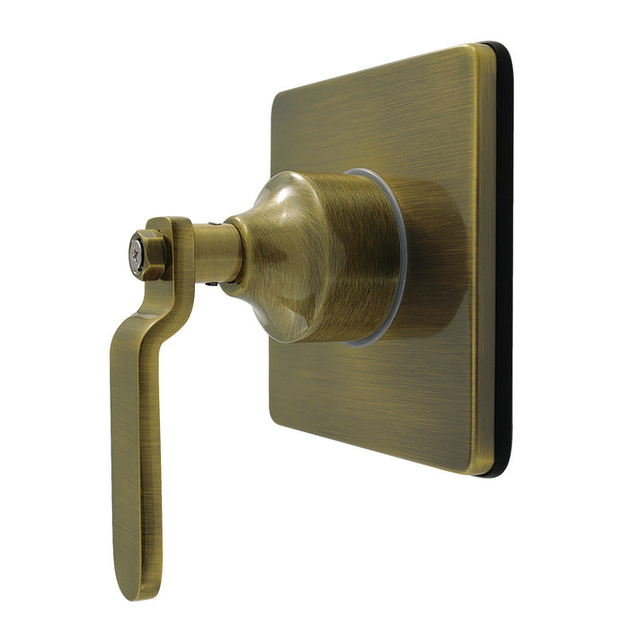 Kingston Sona KS4043KL - Whitaker Single-Handle Six-Way Diverter Valve with Square Trim Kit, Antique Brass