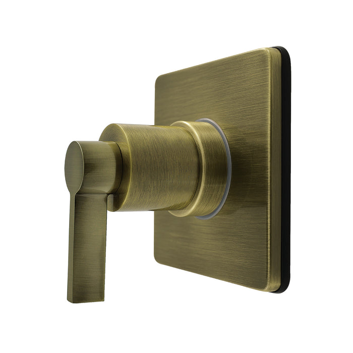 Kingston Sona KS4043NDL - NuvoFusion Single-Handle Six-Way Diverter Valve with Square Trim Kit, Antique Brass