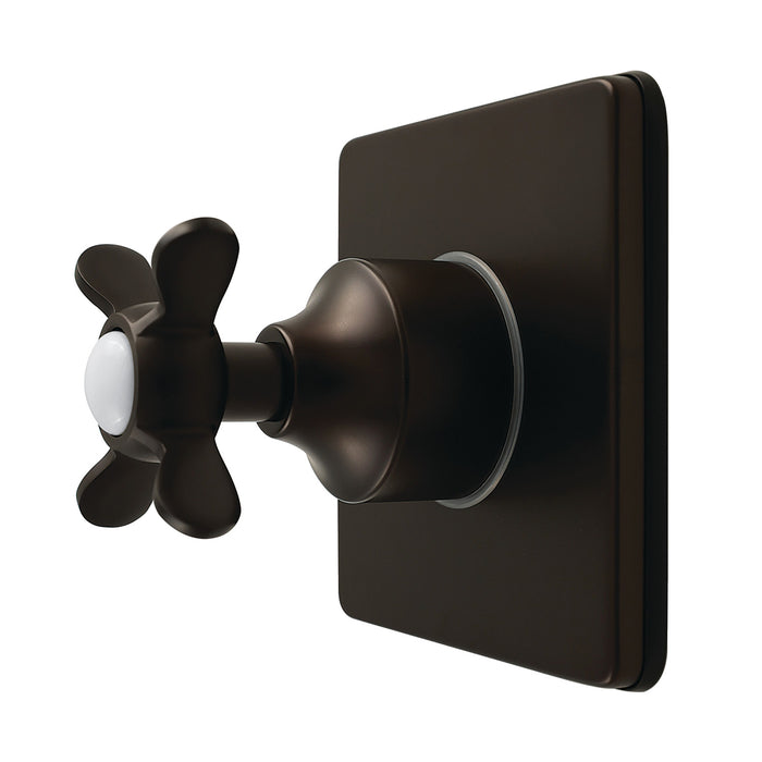 Kingston Tulare KS4045BEX - Essex Single-Handle Six-Way Diverter Valve with Square Trim Kit, Oil Rubbed Bronze