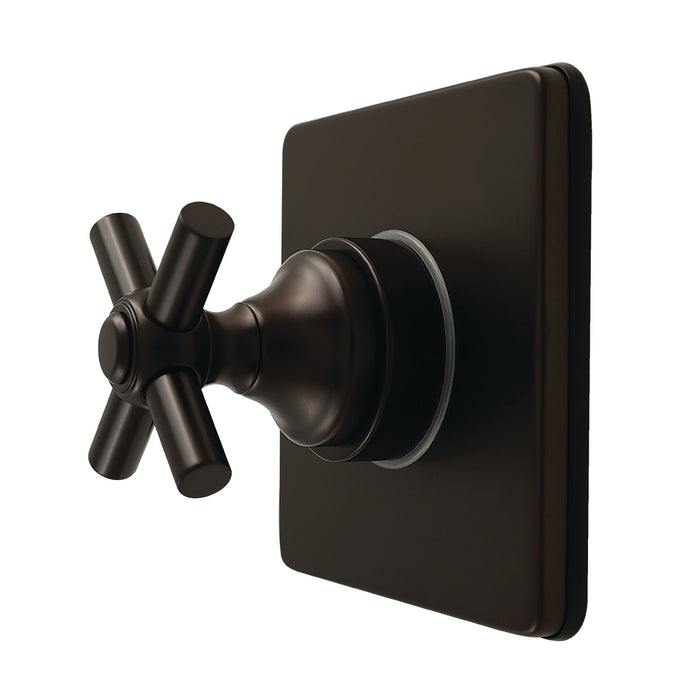 Kingston Tulare KS4045EX - Elinvar Single-Handle Six-Way Diverter Valve with Square Trim Kit, Oil Rubbed Bronze