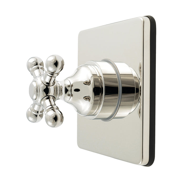 Kingston Heirloom KS4046AX - Restoration Single-Handle Six-Way Diverter Valve with Square Trim Kit, Polished Nickel
