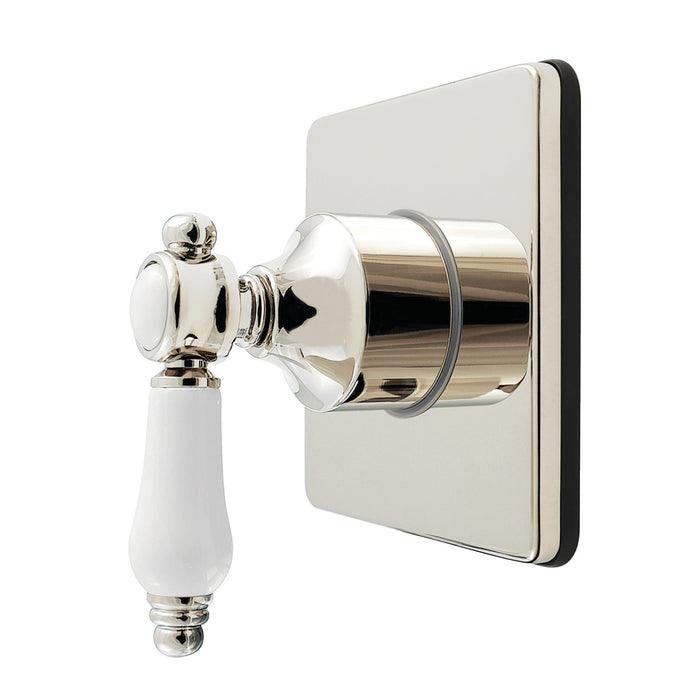 Kingston Heirloom KS4046BPL - Bel-Air Single-Handle Six-Way Diverter Valve with Square Trim Kit, Polished Nickel
