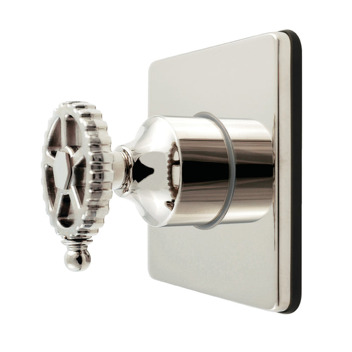 Kingston Sona KS4046CG - Fuller Single-Handle Six-Way Diverter Valve with Square Trim Kit, Polished Nickel